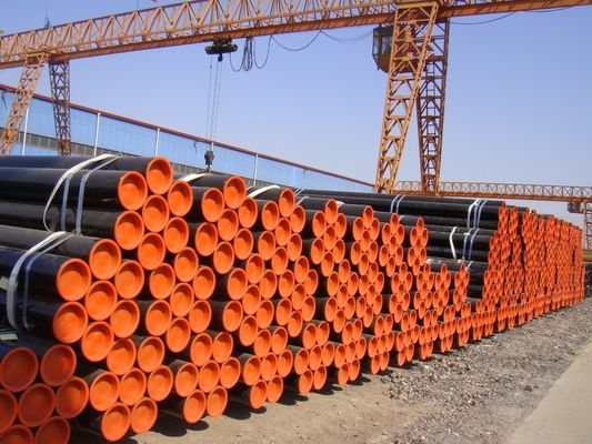 ASTM A106 A53 API 5L 4130 등급 둥근 섹션 모양 가스 및 건설 재료에 대한 탄소 매듭 없는 철강 파이프