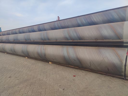 섹션 모양 둥근 큰 지름 LSAW SSAW 다리 인프라 물 공급을위한 탄소 강철 나선 용접 파이프