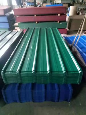 진료 지붕판 너비 750mm-1050mm 코팅 된 색상 칠 된 PPGI 건축 재료 진료 철강 지붕판