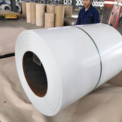 SGCC DX51D Z60 0.25mm 1250mm 전 코팅 된 진료 된 강철 PPGI 색상 코팅 된 강철 코일 중간 경도와 5-7um 프라이머