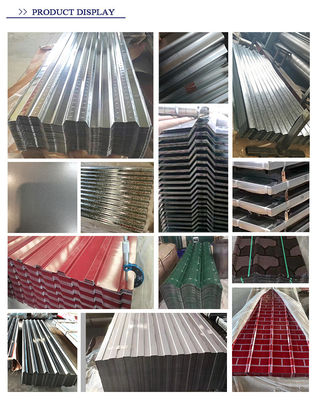 할인된 ASTM AISI SGCC RAL 컬러 밸런াইজ드 코러브 레이트 및 PPGI 컬러 스틸 타일 너비 600-1100mm 직접 가격