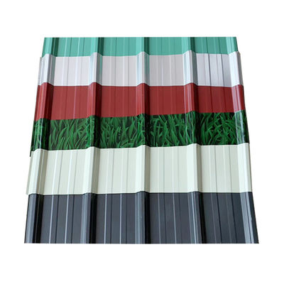 냉 laminated ASTM A36 A792 Q235 건축물 색상 Galvalume 코러브 된 엽 금속 지붕 엽판 펀칭 서비스