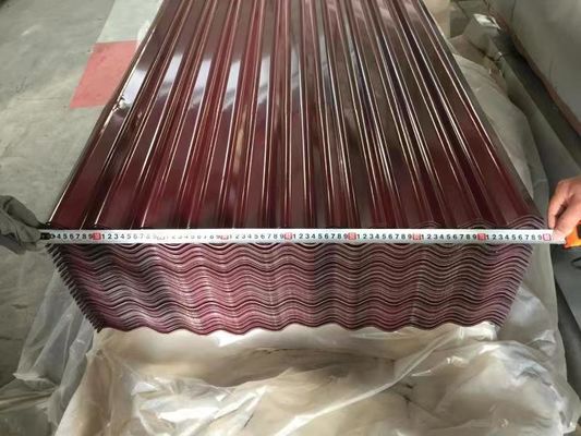 0.1-1mm 두께  galvanized corrugated 주황 지붕 잎 Prime DX51d GI corrugated 지붕 잎  galvanized