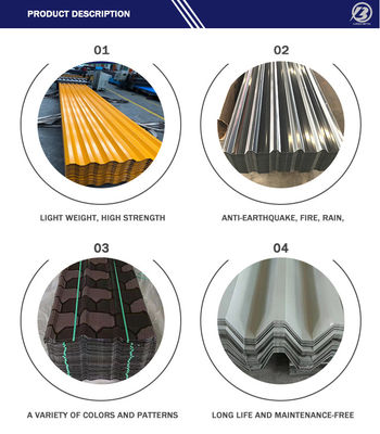 RAL ASTM SGCC Z60 0.2mm 0.3mm 내구성 있고 오래 지속되는 지붕 솔루션을위한 PPGI 컬러 코팅 지붕 패널