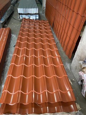 SGCC PPGI 코팅 된 건축 굽기 서비스용 전면 페인트 된 진열 철강 엽 Custom corrugated roof sheet