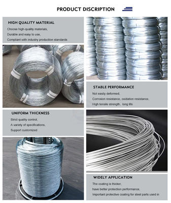 가연 ASTM 0.2mm 0.3mm Z275 고 탄소 강철 직경 맞춤화 된 열 담긴 와이어